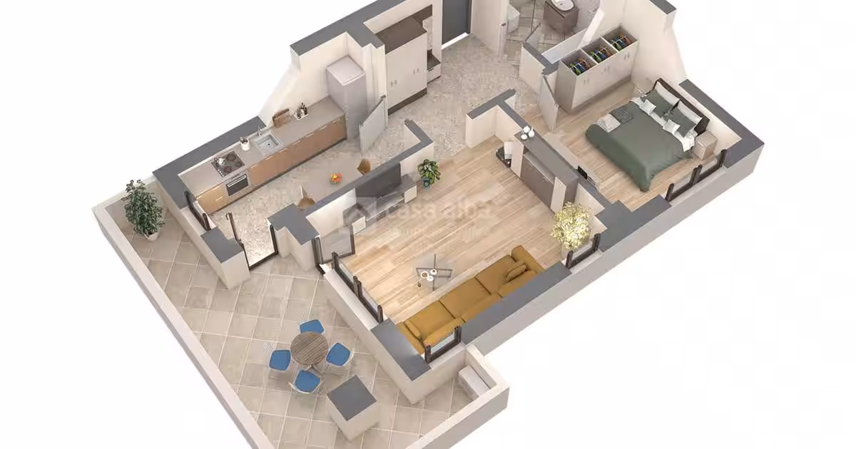 Apartament 2 camere, bloc nou, Podu Ros, intabulat