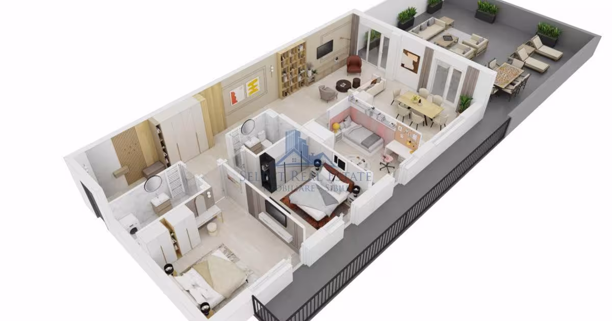 Apartament semidecomandat cu 4 camere în Șelimbăr