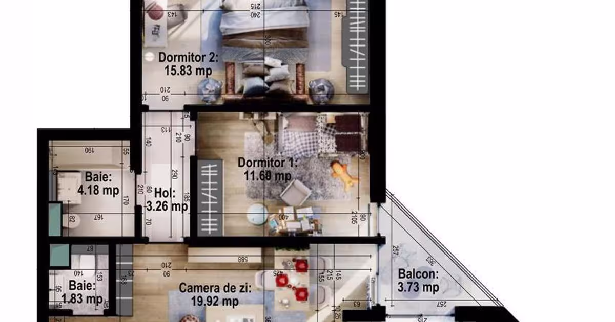 Apartament decomandat cu 3 camere în zona Universității, Suceava