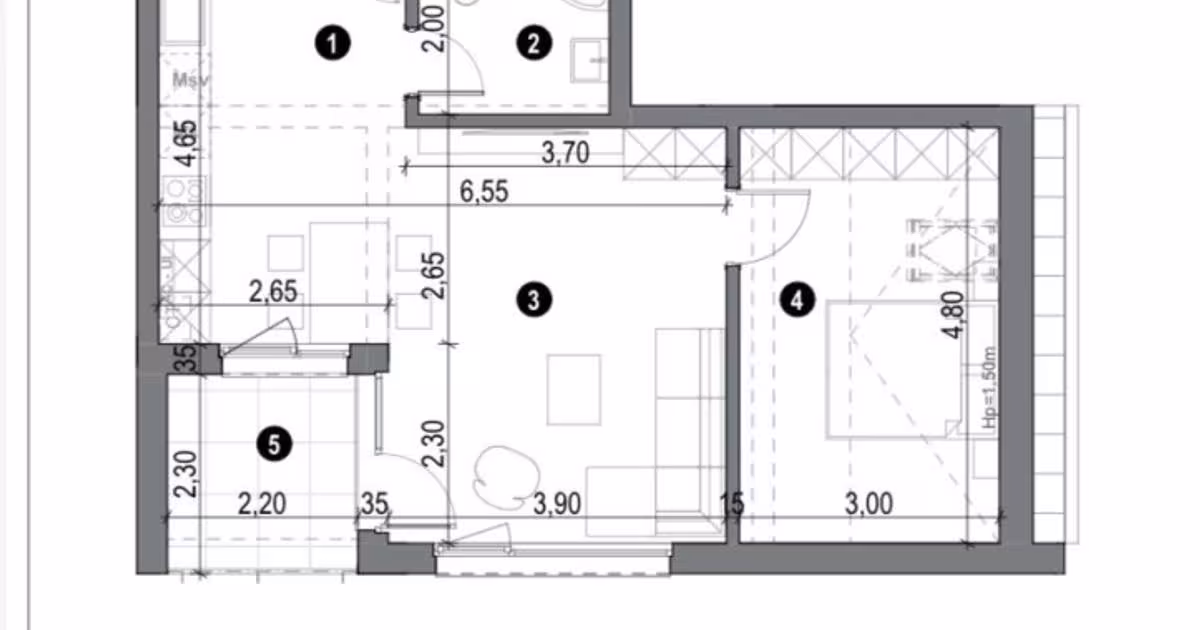 Apartament decomandat cu 2 camere în zona Exterior Vest, Timișoara