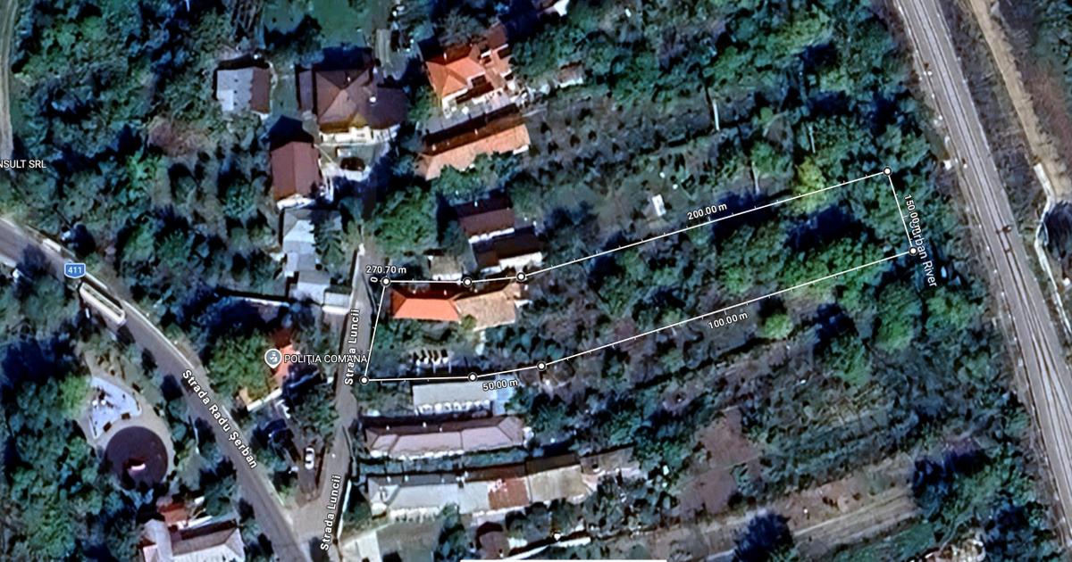 Proprietate de vânzare în Comana – teren 1.974 mp, 21 m deschidere