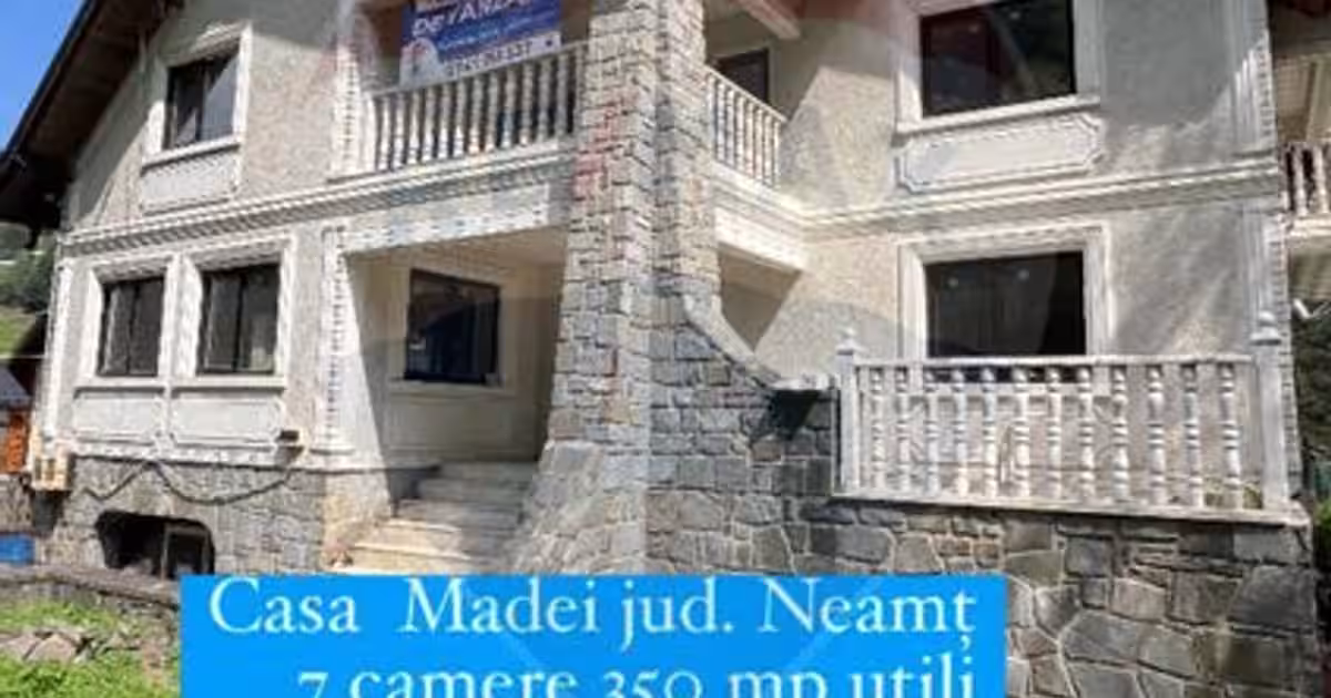 Casă / Vilă 7 camere sat Mădei comuna Borca Jud Neamț