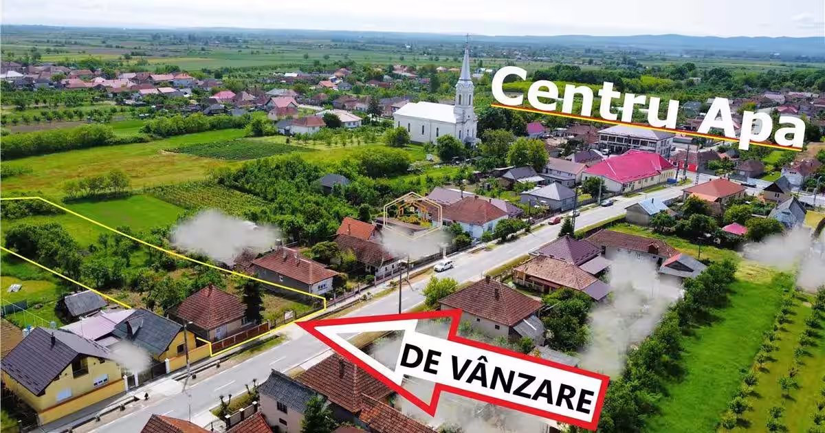 Casa cu teren intravilan de 2.211 mp | Centru, comuna Apa