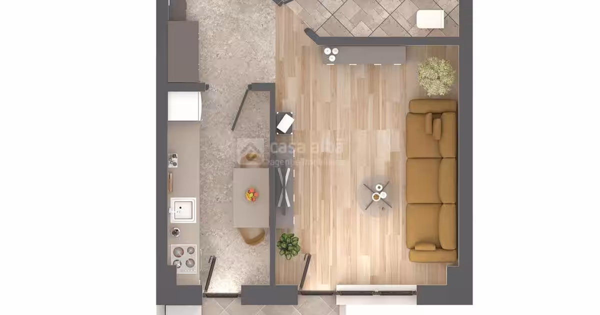 Apartament 1 camera, bloc nou, Podu Ros, intabulat!