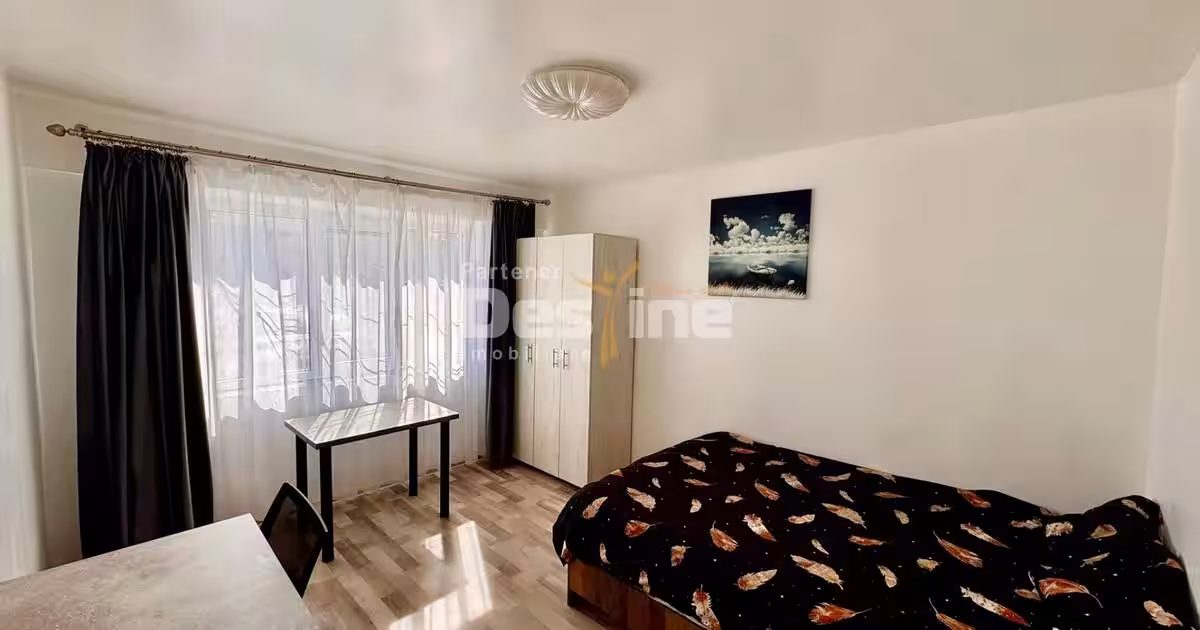 Garsoniera recent renovata, parter, mobilata si utilata complet