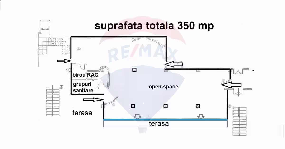 Spațiu comercial 350 mp în zona Ultracentral, Brașov