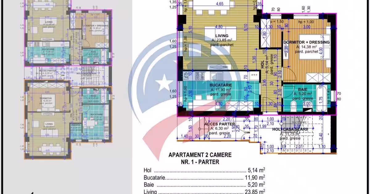 Spațiu comercial / Apartament 2 camere – bloc nou- parter – Craiova– Stadion