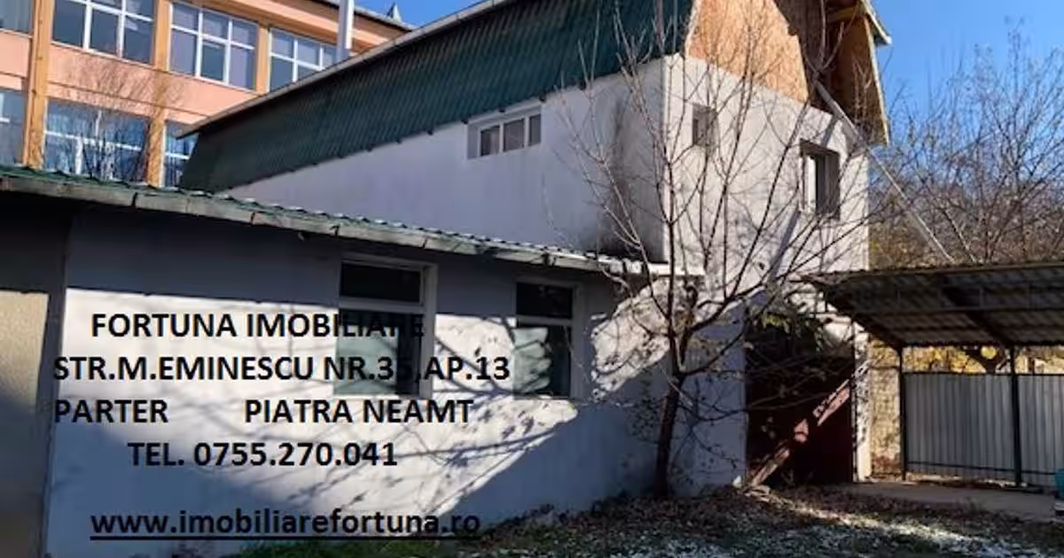 Proprietate imobiliara : 2 cladiri P si P+E si 1627 mp teren, Piatra  Neamt