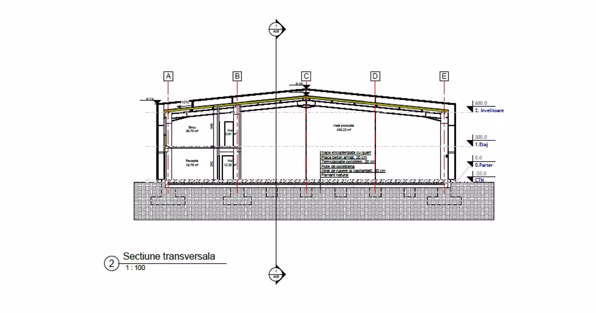 Spațiu industrial 1400 mp în Măgurele