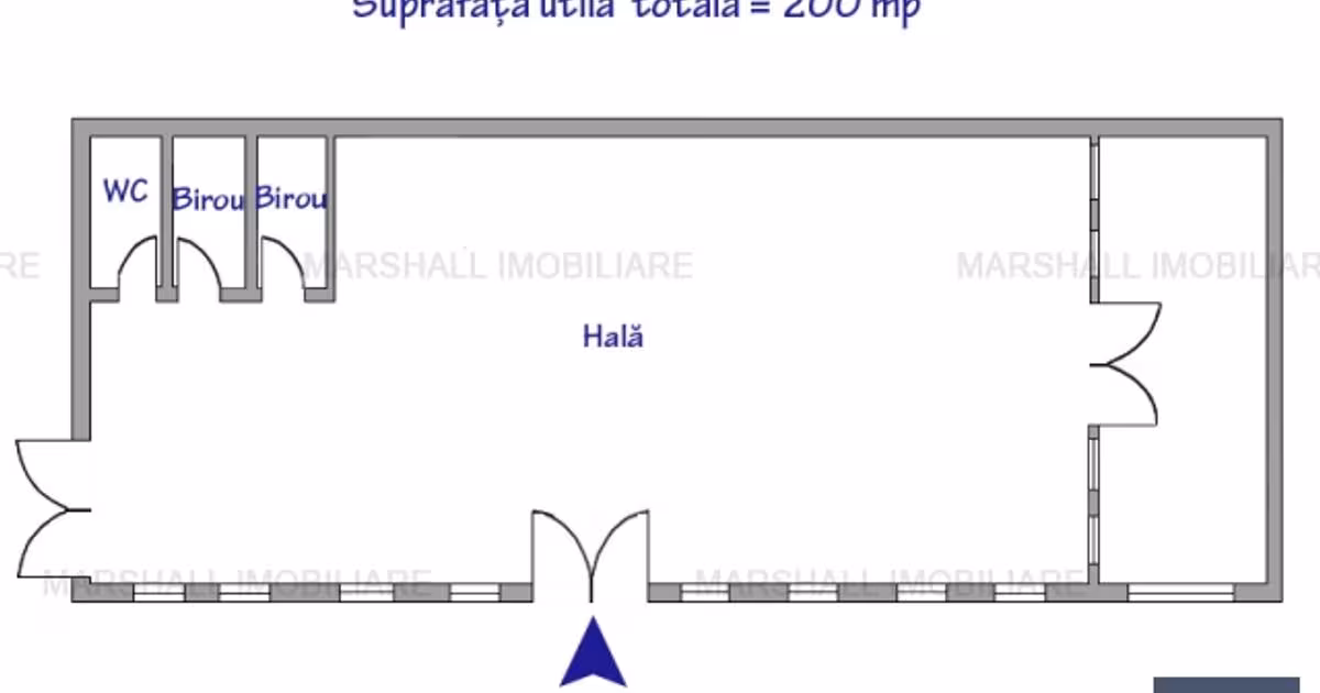 Spațiu industrial 200 mp în zona Sud, Ploiești