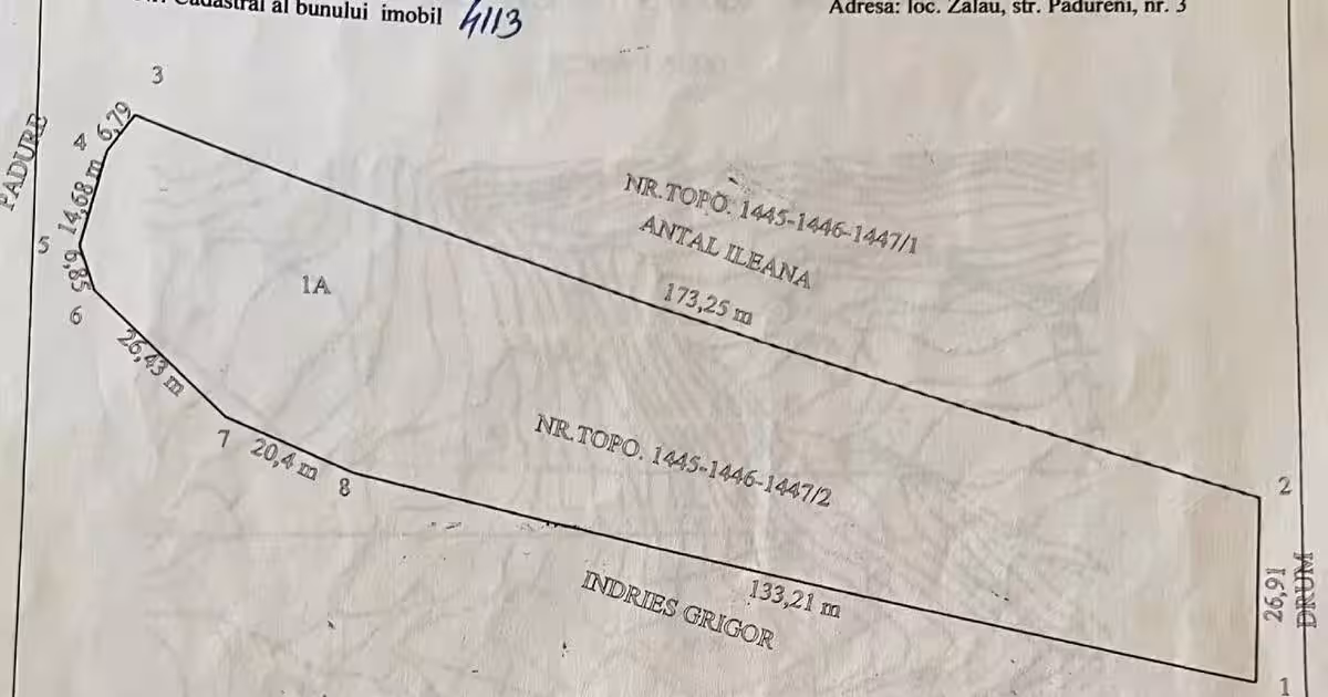 Teren agricol extravilan de 5800 mp, în Românași