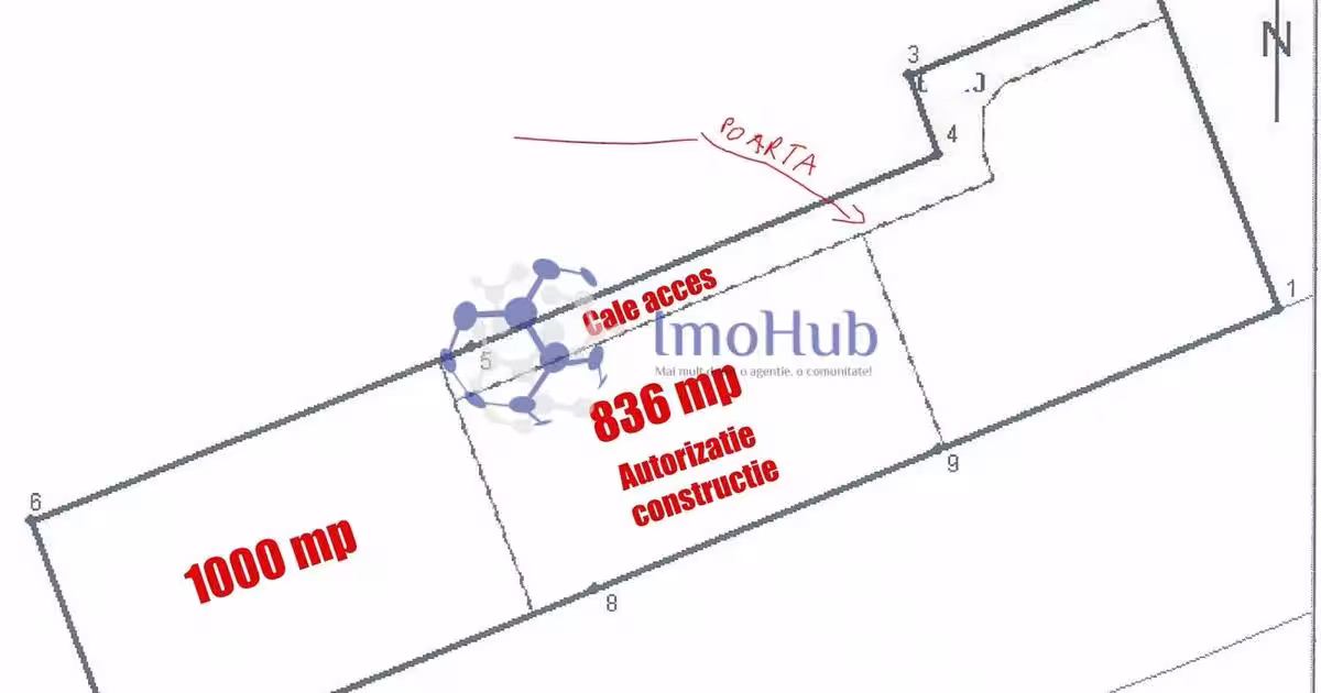 Teren Construcții intravilan de 1000 mp, în Breazu