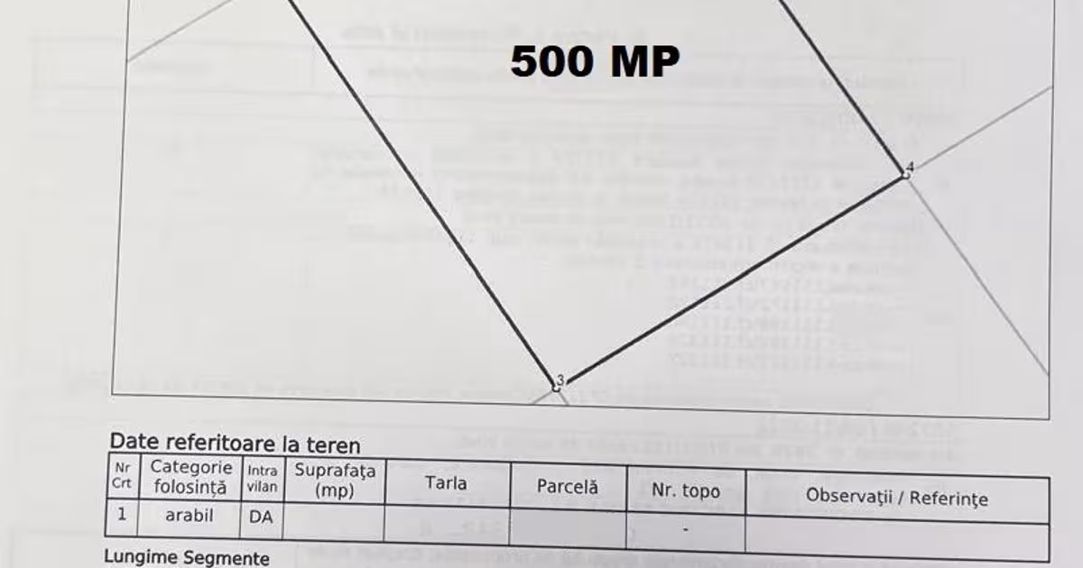 Teren Construcții intravilan de 500 mp, în Cisnădie