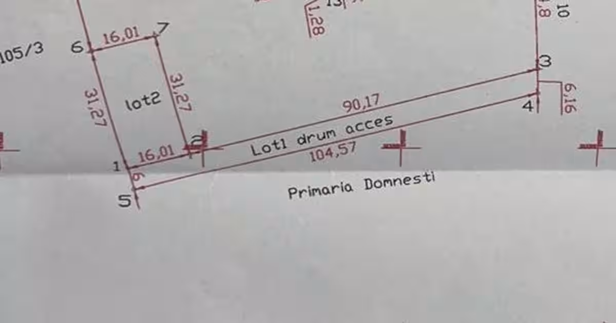 Curtea Domneasca-Domnesti-Tudor Vladimirescu-intravilan,urbanism P+2,asfalt