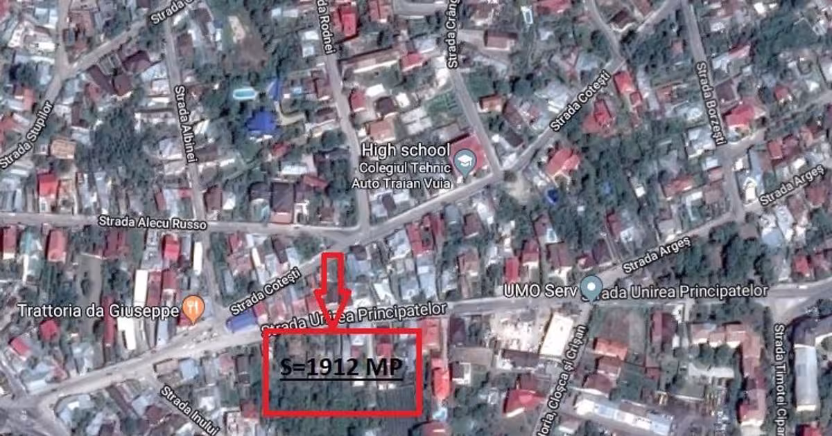 Teren Construcții intravilan de 1912 mp, în zona Central, Focșani