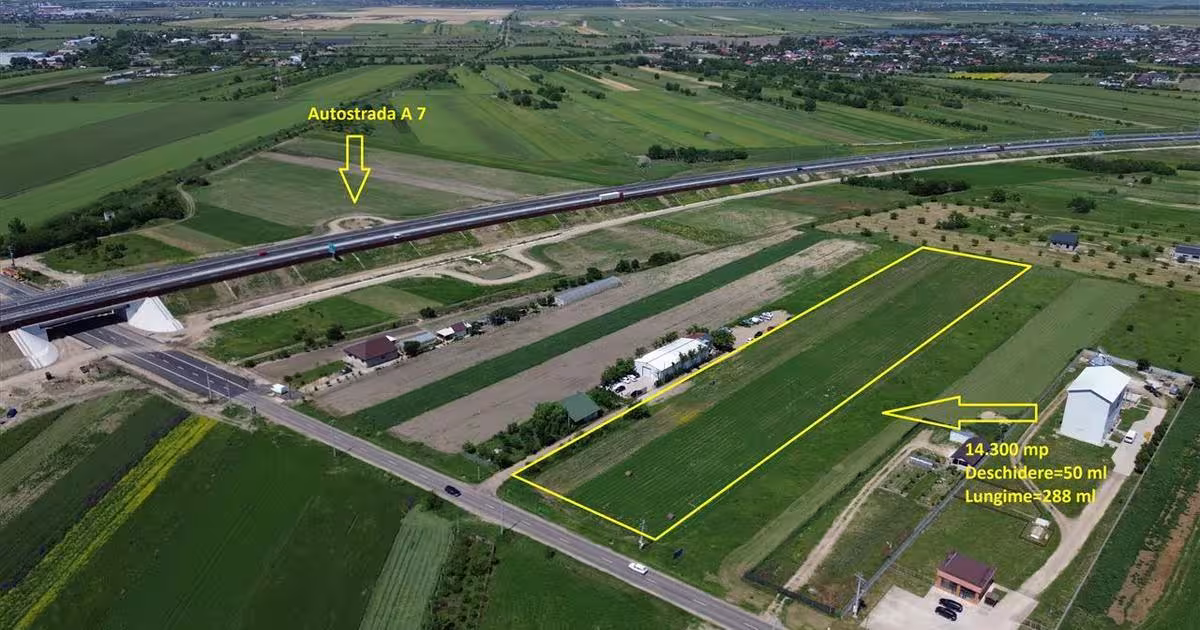 Teren Construcții intravilan de 14300 mp, în zona Exterior Est, Focșani