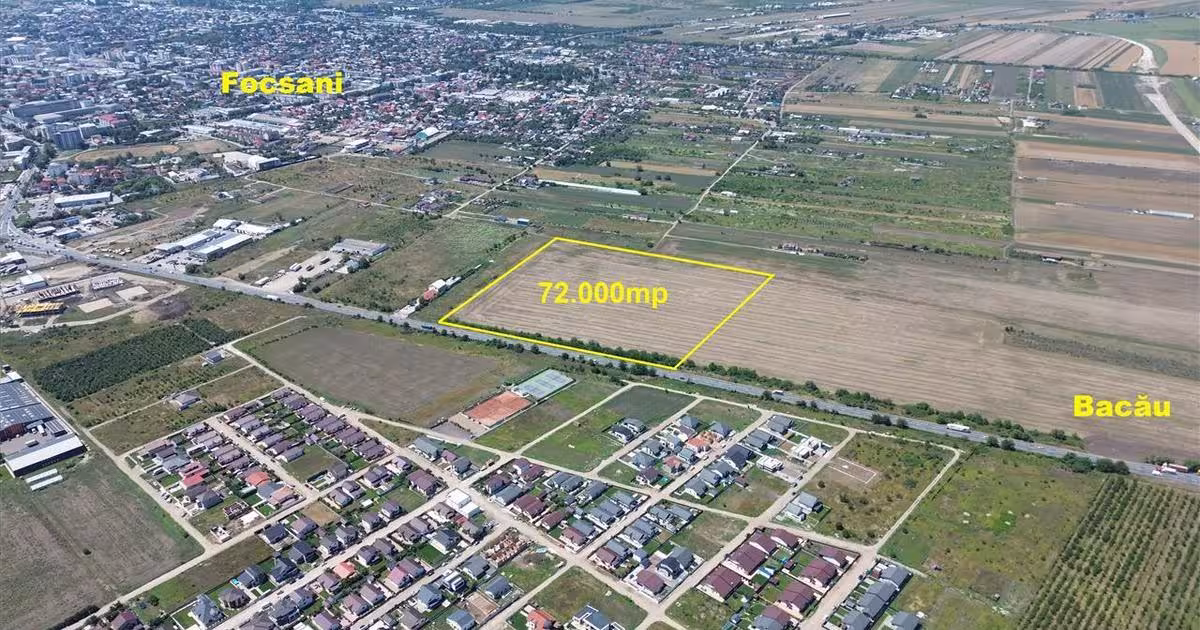 Teren Construcții intravilan de 72280 mp, în zona Exterior Nord, Focșani