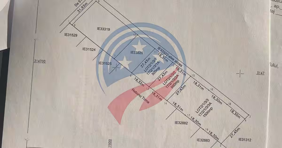 Teren Construcții intravilan de 1000 mp, în Ghercești
