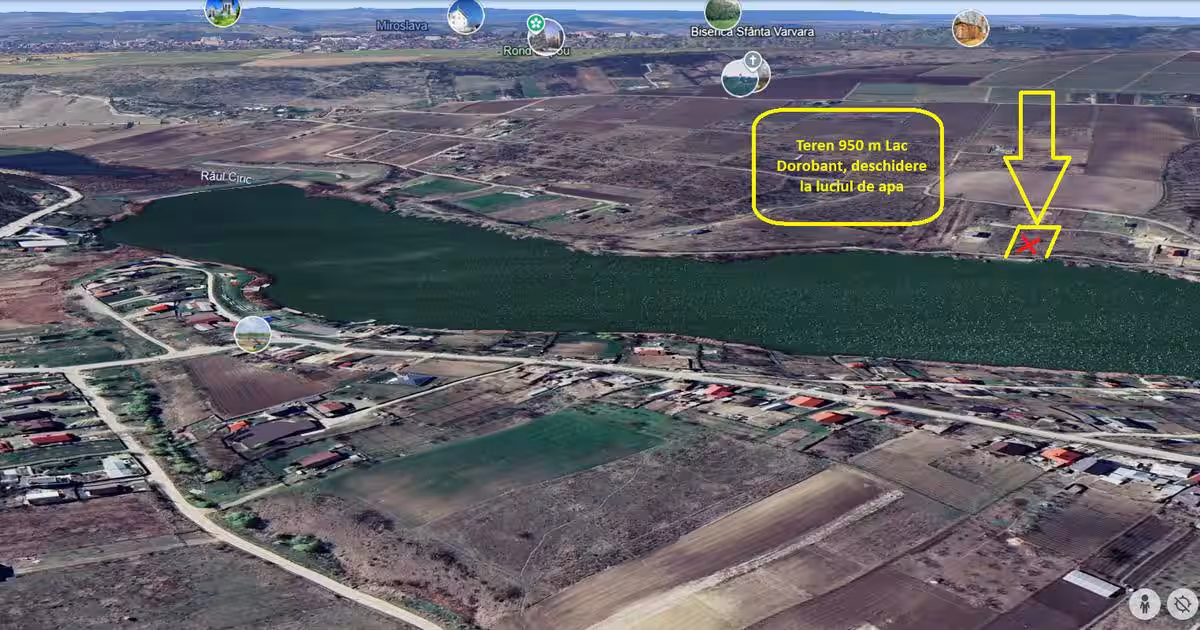 Lac Dorobanț, 950 mp teren, cu deschidere direct la lac