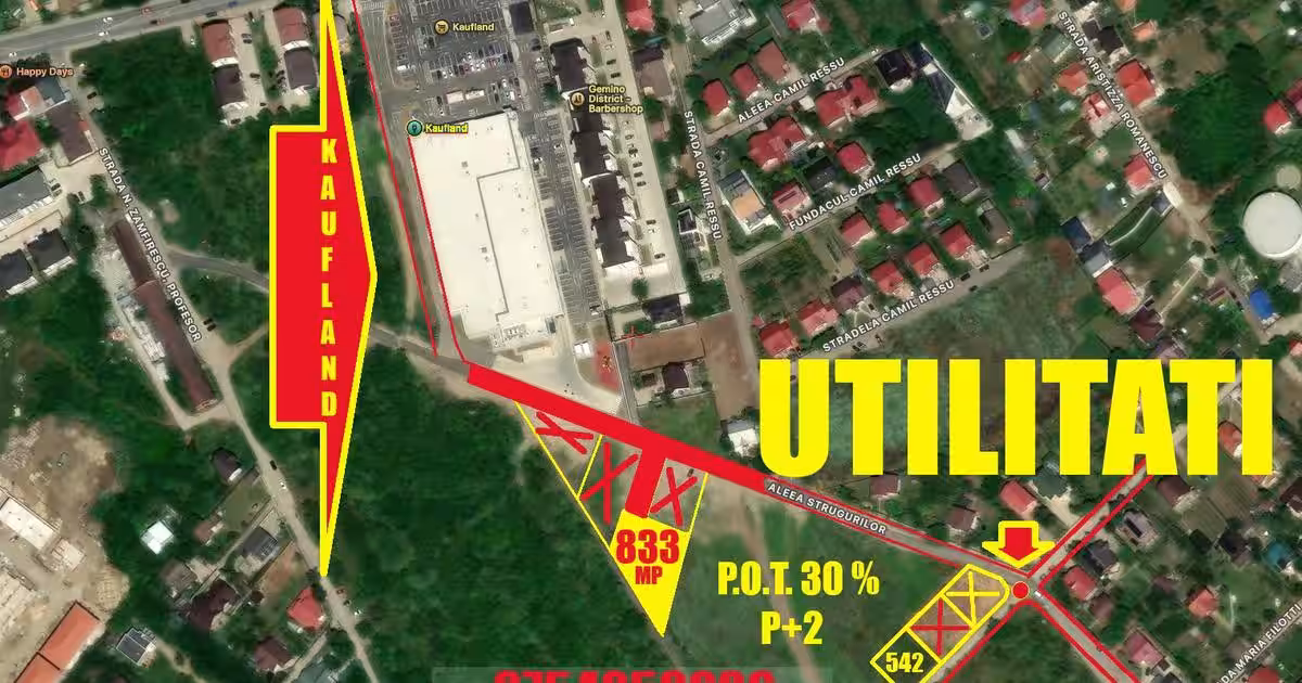 Galata-Kaufland din Șoseaua Iași Voinești, 542 MP-FULL,orientare sudica,P+2