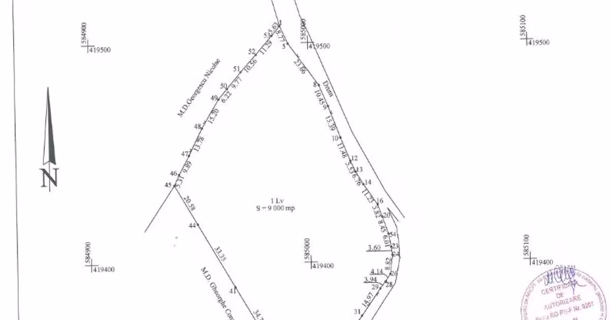 Teren intravilan – 9.000 mp, sat Ogretin, comuna Drajna, jud. Prahova