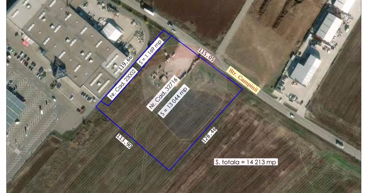Teren Construcții intravilan de 14213 mp, în Păulești