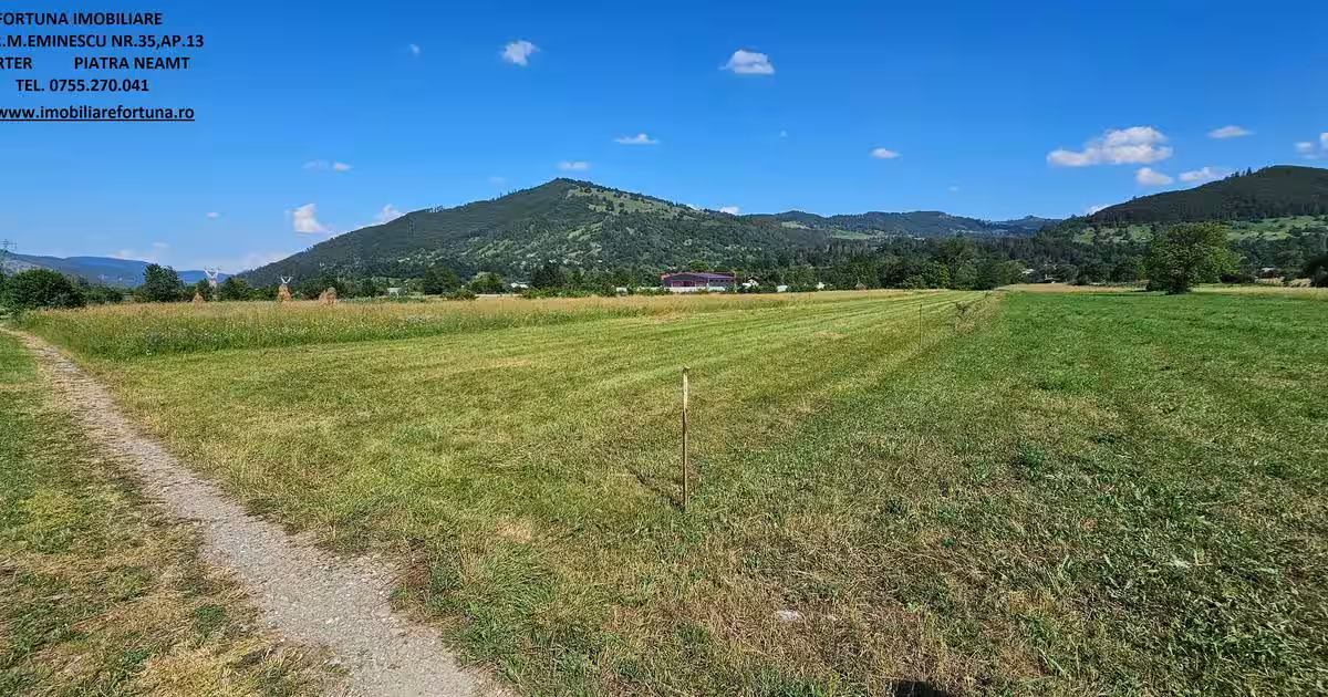 Teren Construcții intravilan de 4400 mp, în zona Exterior Vest, Piatra-Neamț