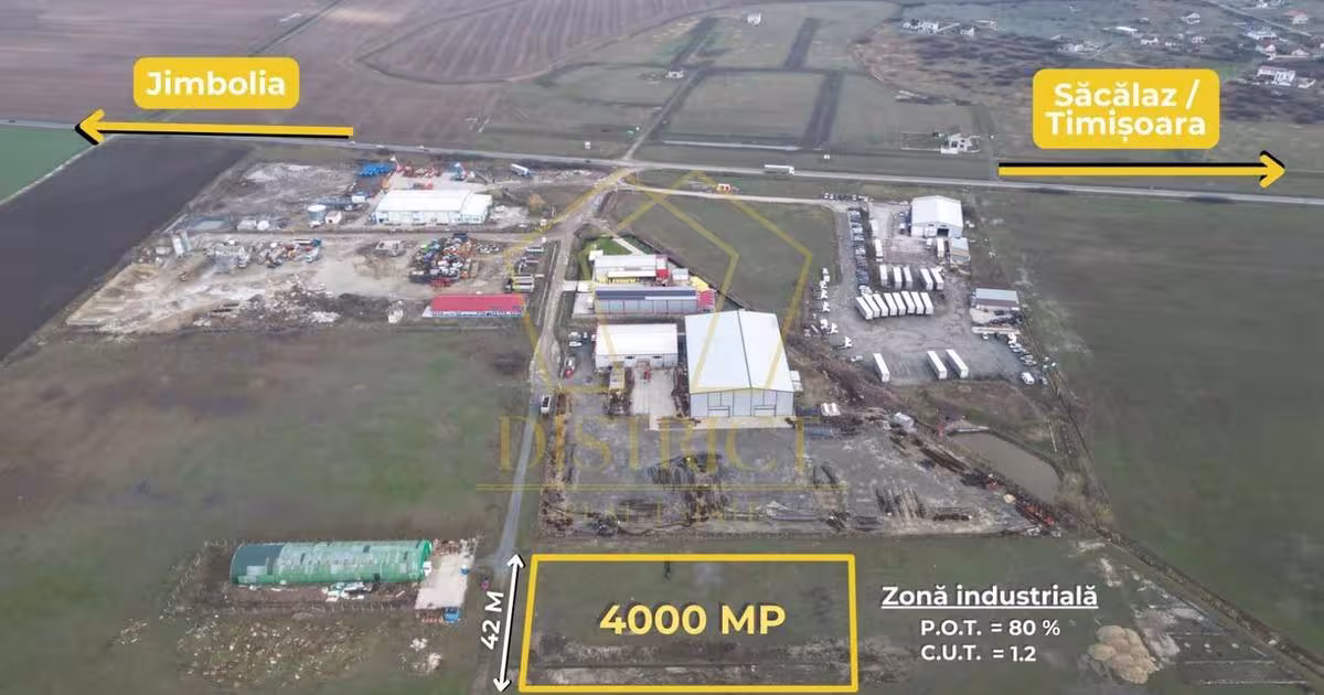 Teren Construcții intravilan de 4000 mp, în Săcălaz