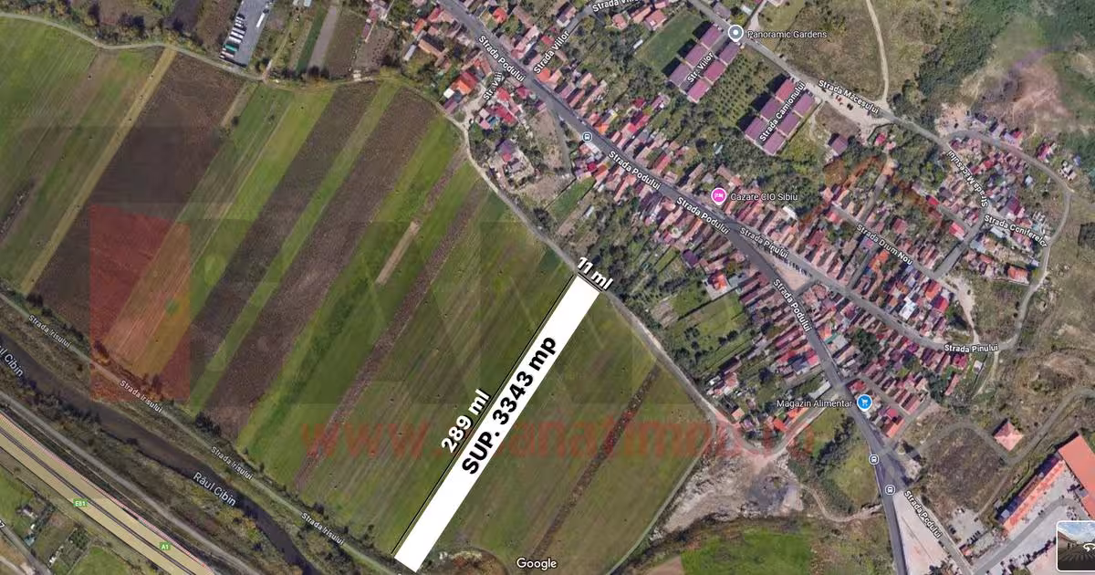 Teren Construcții intravilan de 3343 mp, în zona Gușterița, Sibiu