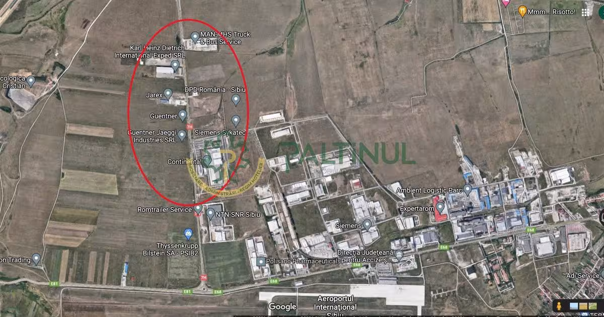 Teren Construcții intravilan de 7844 mp, în zona Vest, Sibiu