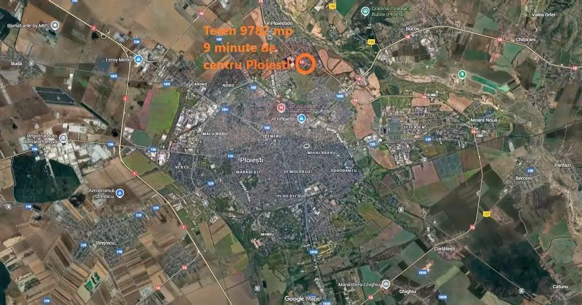 Teren Construcții intravilan de 9782 mp, în Țânțăreni