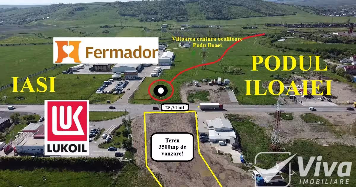 Teren investiție 3500 mp în Podu Iloaiei