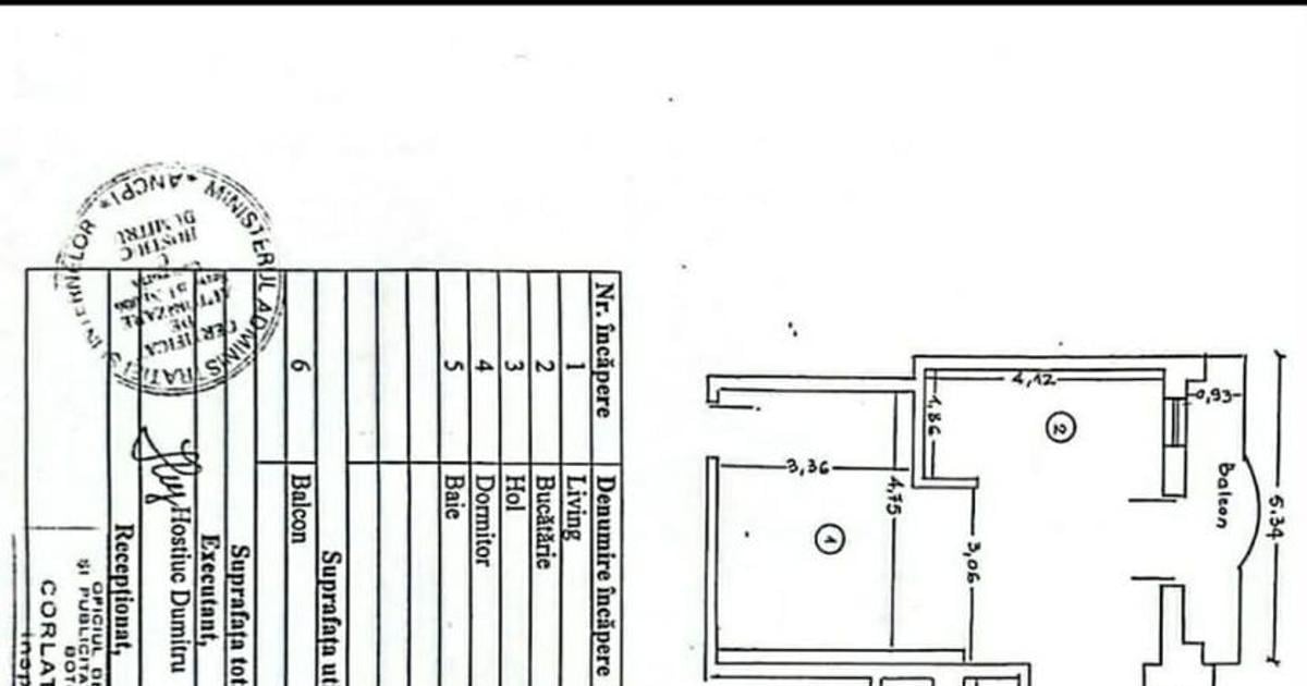 Apartament decomandat cu 2 camere în zona Central, Botoșani