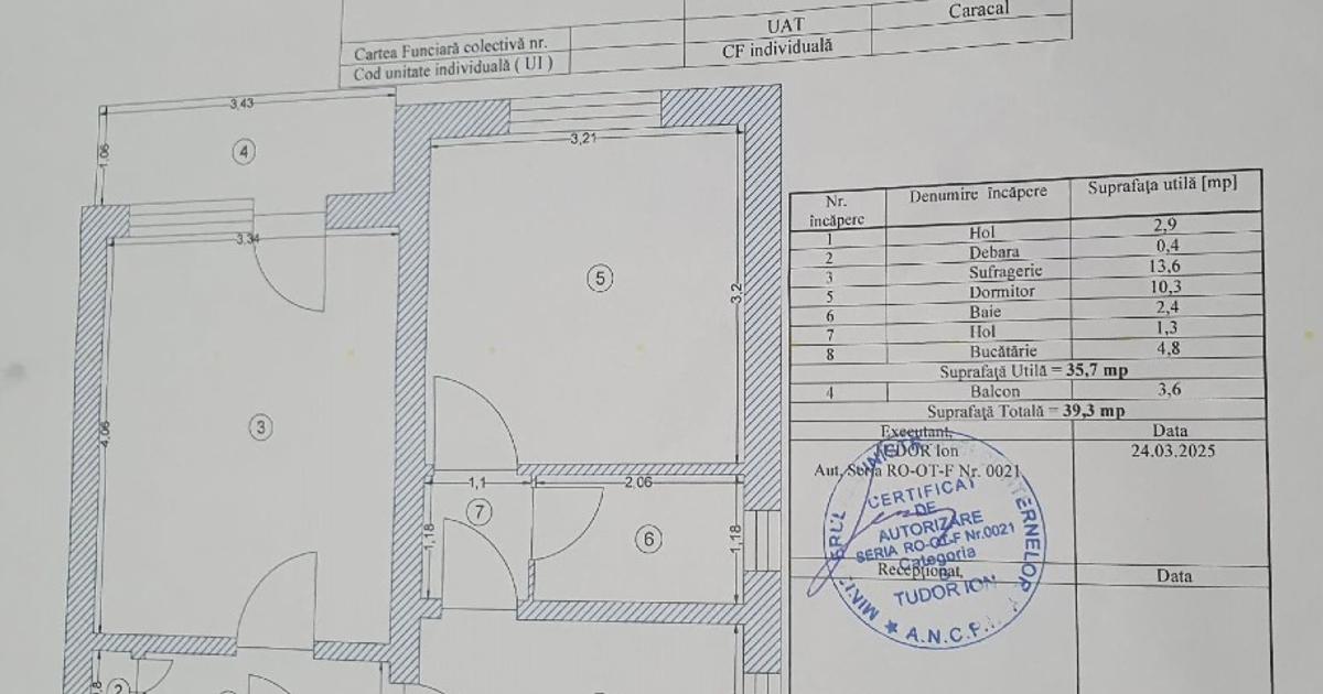 Apartament Caracal, str Intrarea Buzesti, nr 9, bloc A0, scara 1