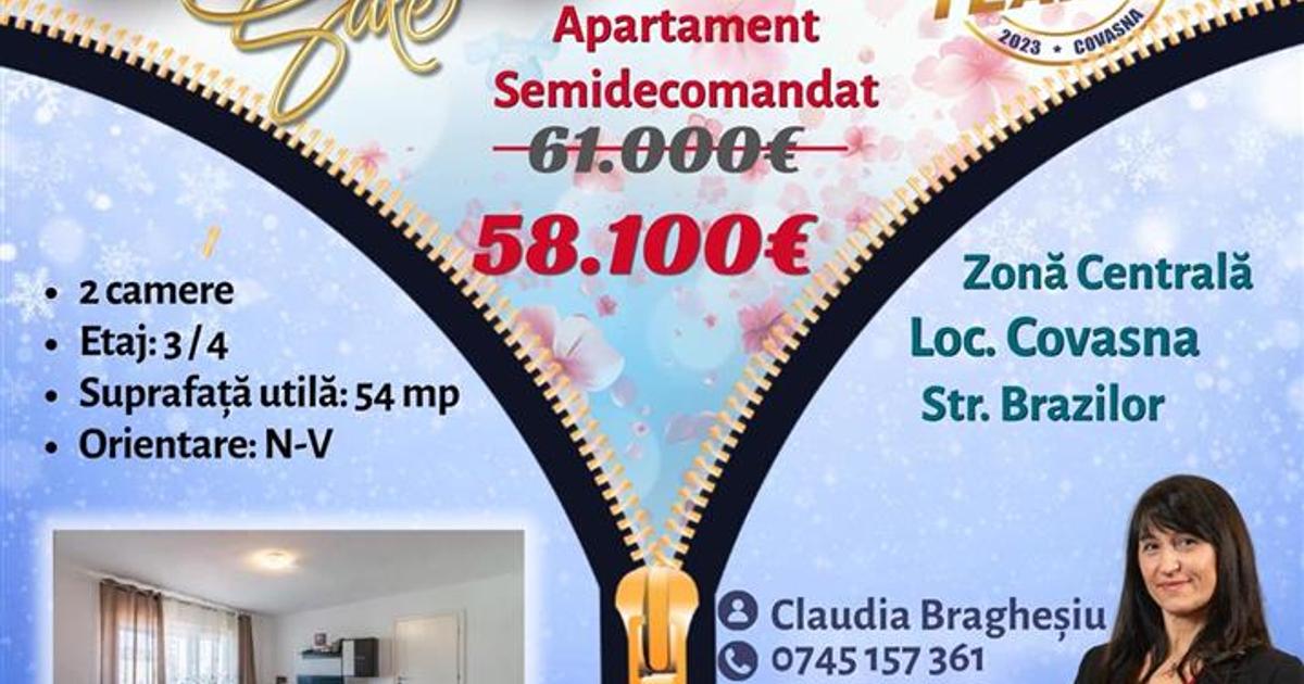 FILM! Apartament 2 camere, luminos, parcare, in centrul statiunii Covasna