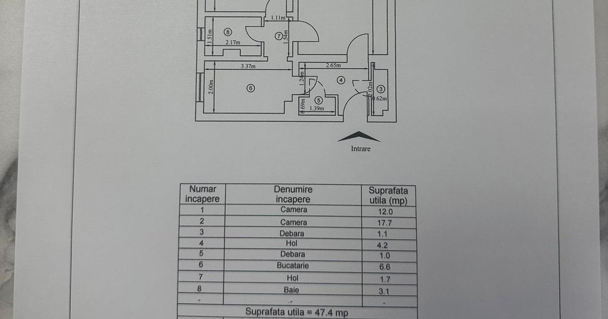 Apartament cu 2 camere DECOMANDAT, etajul 1/10, zona Alexandru cel Bun