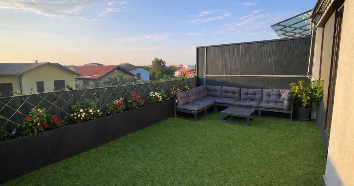 Penthouse pe două niveluri, terasa in forma de L (40 mp)