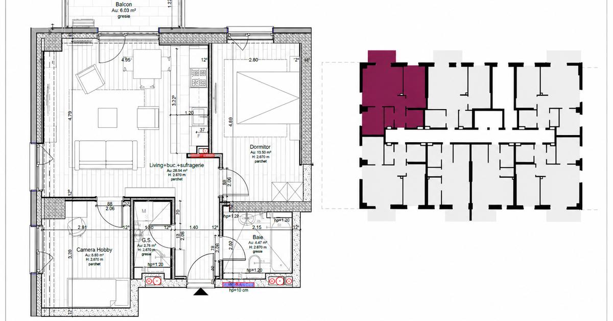 Apartament 2,5 camere premium Vivalia Grand V9 – Tipografilor
