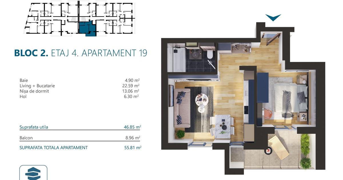 Apartament semidecomandat cu 2 camere în zona Torontalului, Timișoara