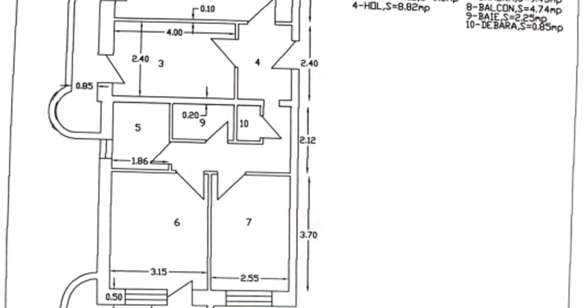 Apartament decomandat cu 3 camere în zona Traian, Vaslui