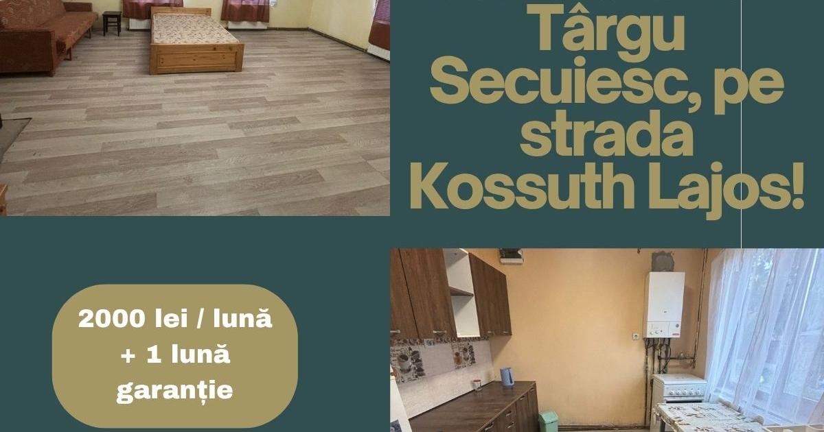 De închiriat apartament într-o casă în Târgu Secuiesc, pe strada Kossuth Lajos!