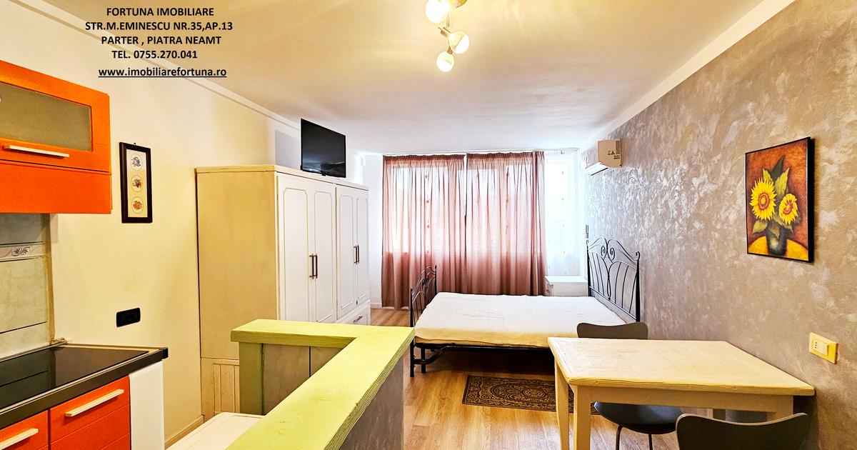 Garsonieră decomandată în zona Ultracentral, Piatra-Neamț preț 900 RON / lună