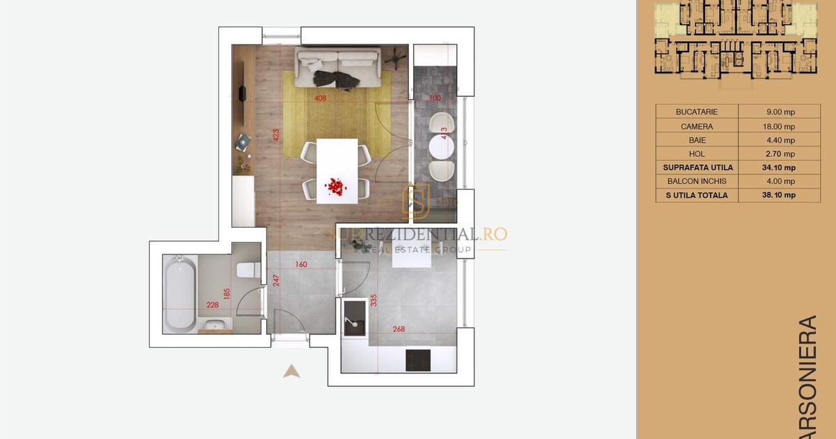 De inchiriat garsoniera spatioasa – Viva Residence, Drumul Jilavei