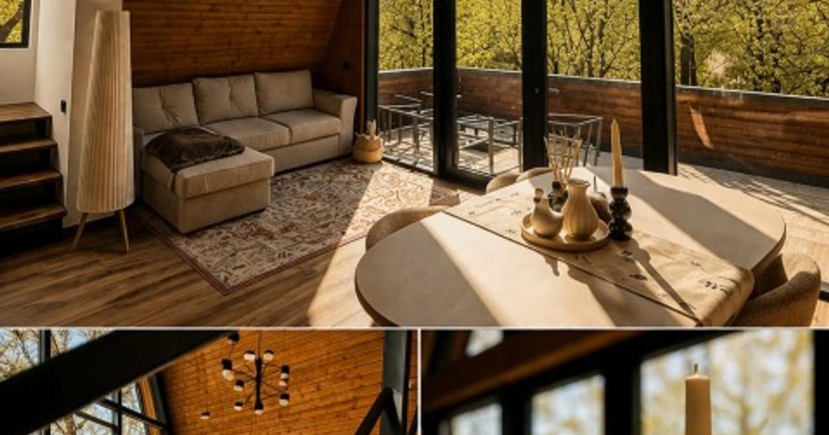 Complex A-Frame – 2 cabane construite + 3 în proiect (AC) -  suprafata 2157 mp