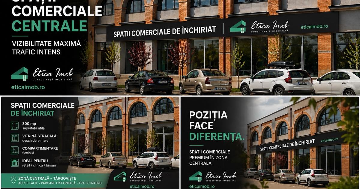Spațiu comercial PREMIUM | Locație centrală | Vizibilitate maximă | Trafic .