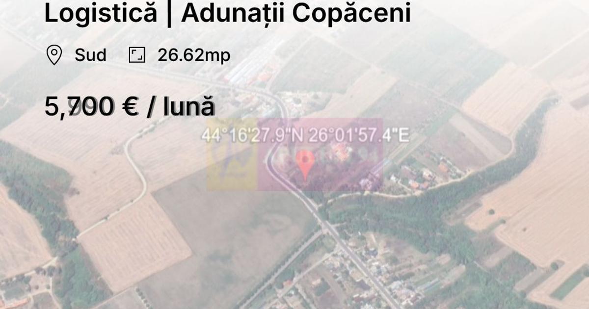 Închiriere teren 26.620 mp | Logistică | Adunații Copăceni