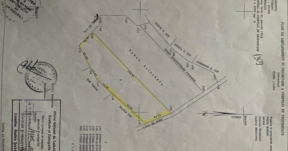 Teren agricol extravilan de 6700 mp, în Lucianca