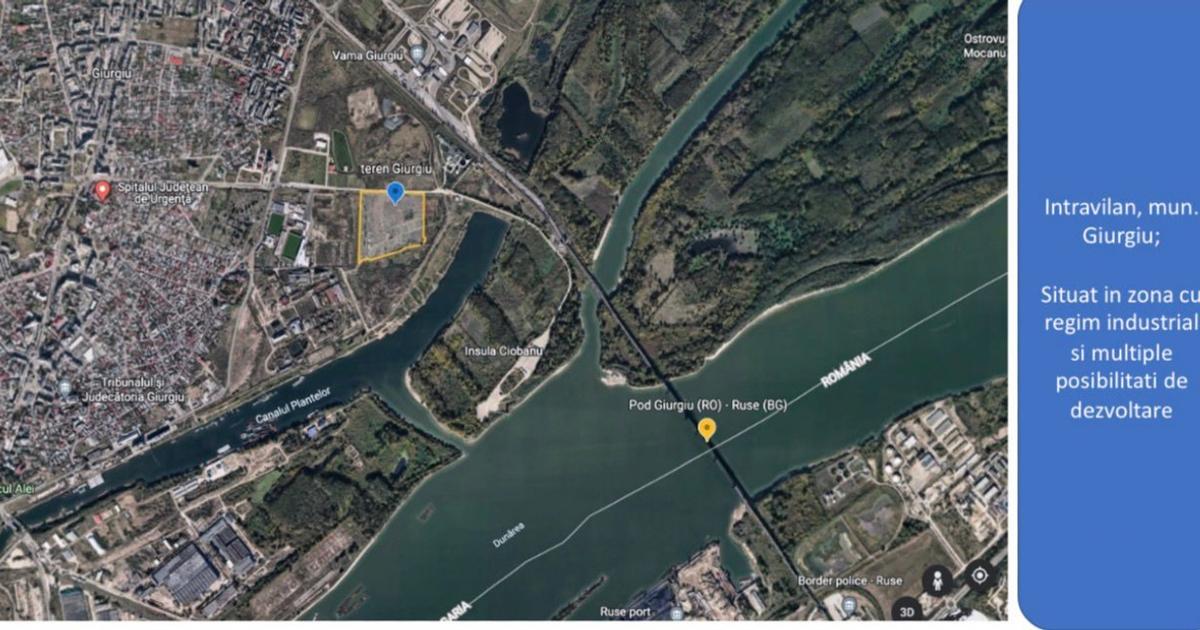 Teren intravilan industrial/comercial de închiriat – Vama Giurgiu – 80.000 mp