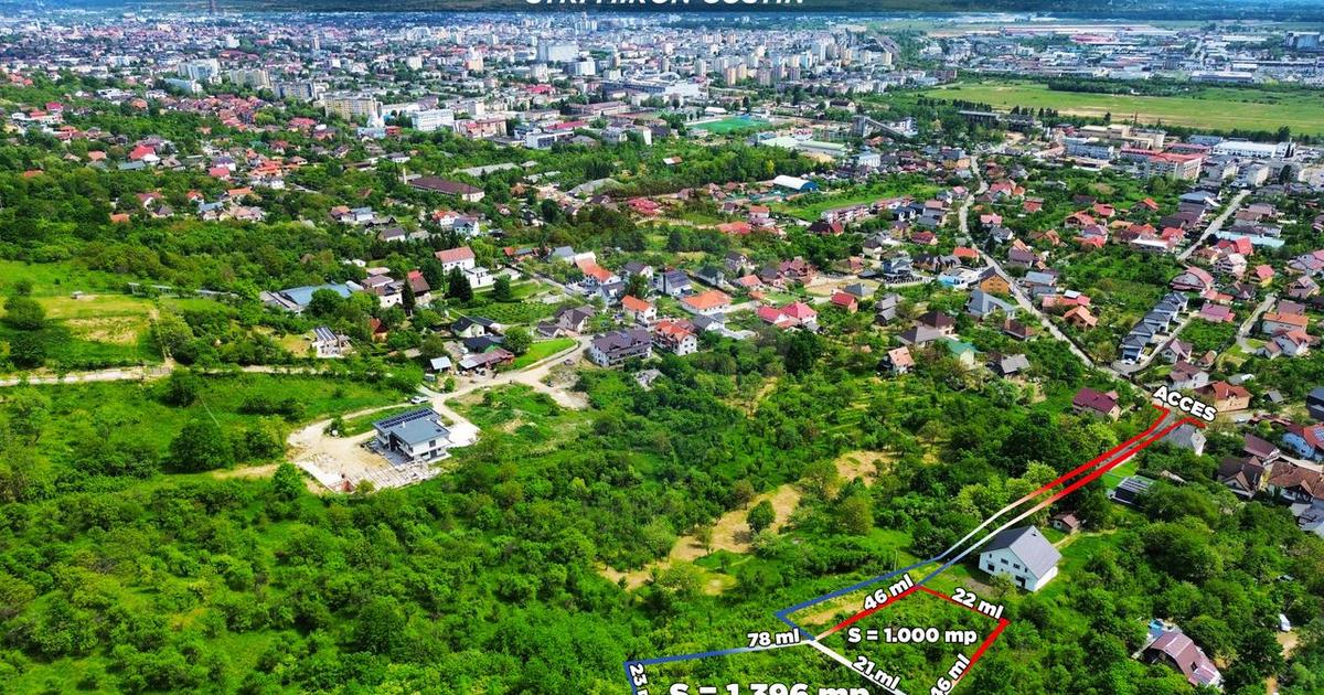 Teren panoramic de vanzare cu vedere superba asupra Baia Mare