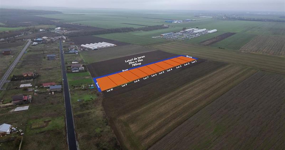 BELCIUGATELE - DN3,TEREN INTRAVILAN 5495 MP,DESCHIDERE 175 ML,INVESTITIE